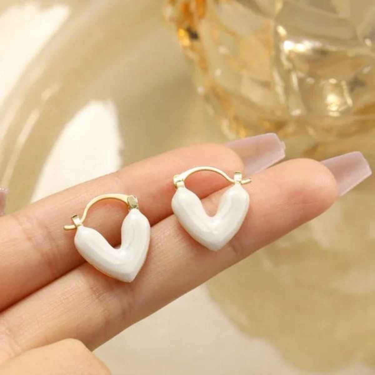 Estailo Fashion Women's Jewellery Earrings Of White One Size | E0000089