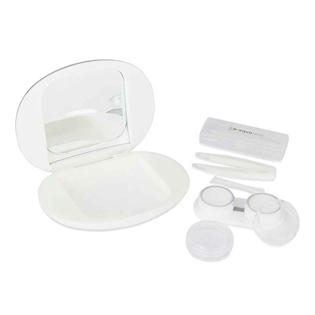 Aqualens Contact Lens Designer Case - White | Oval