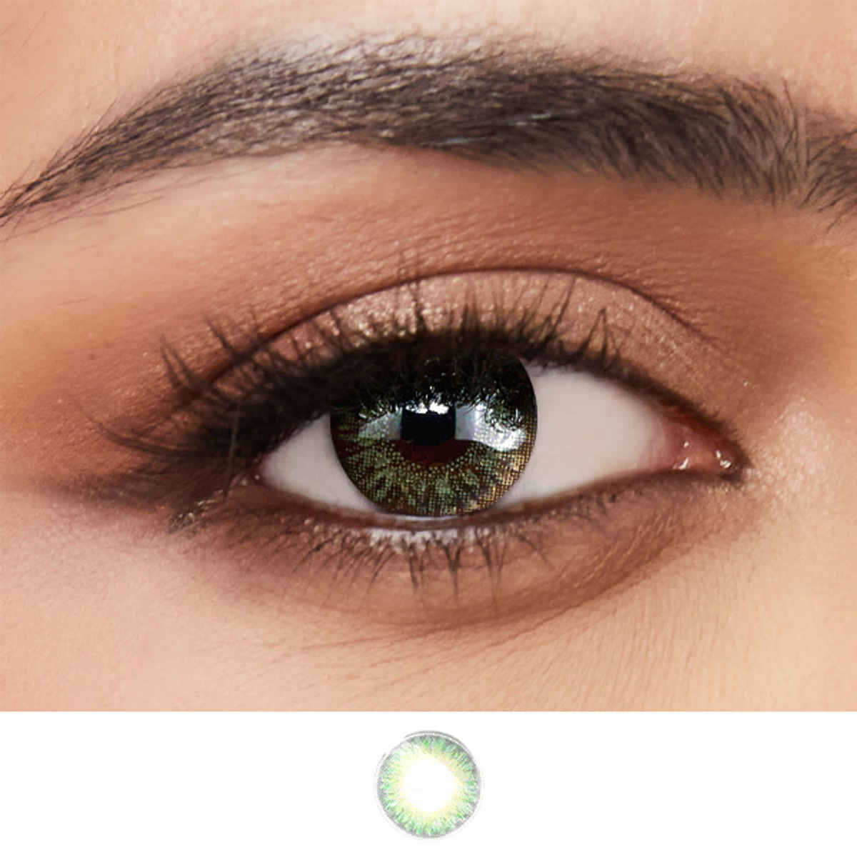 Aquacolor Daily Disposable Contact Lens- Envy Green (2 Lens Candy Pack) | Zero Power