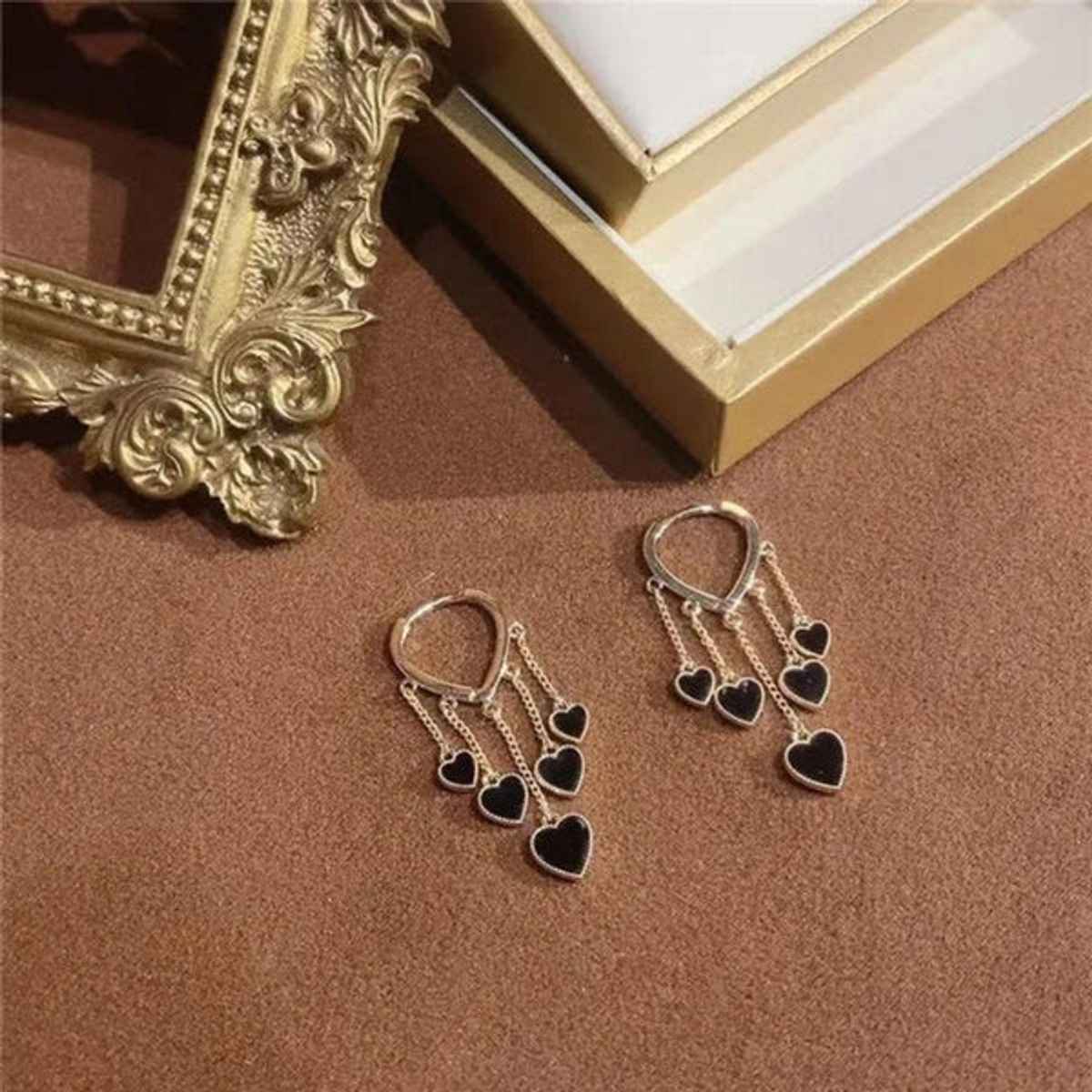 Estailo Fashion Women's Jewellery Earrings Black One Size | E0001437