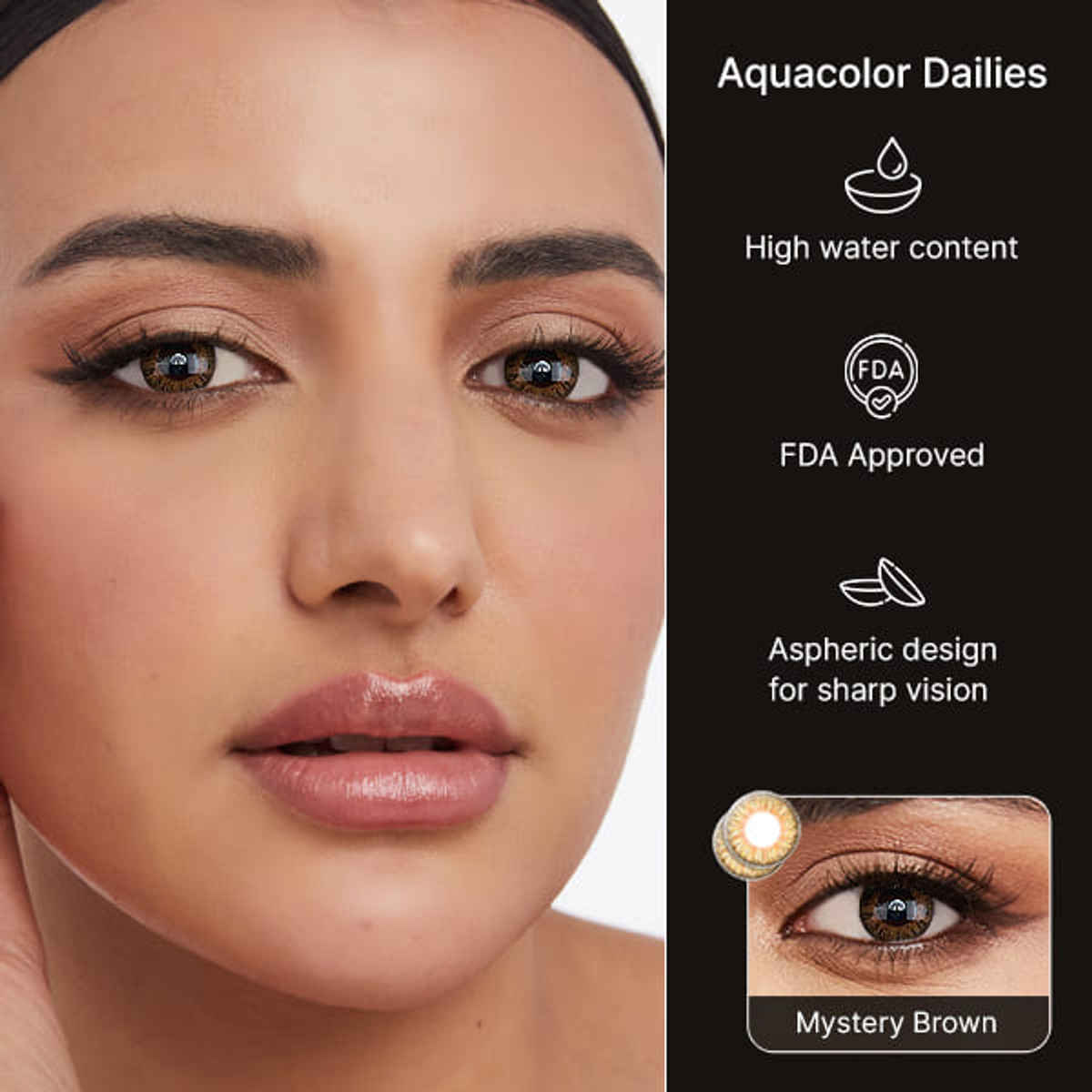 Aquacolor Candy Pack with Zero Power Daily Disposable Lens Mystery Brown