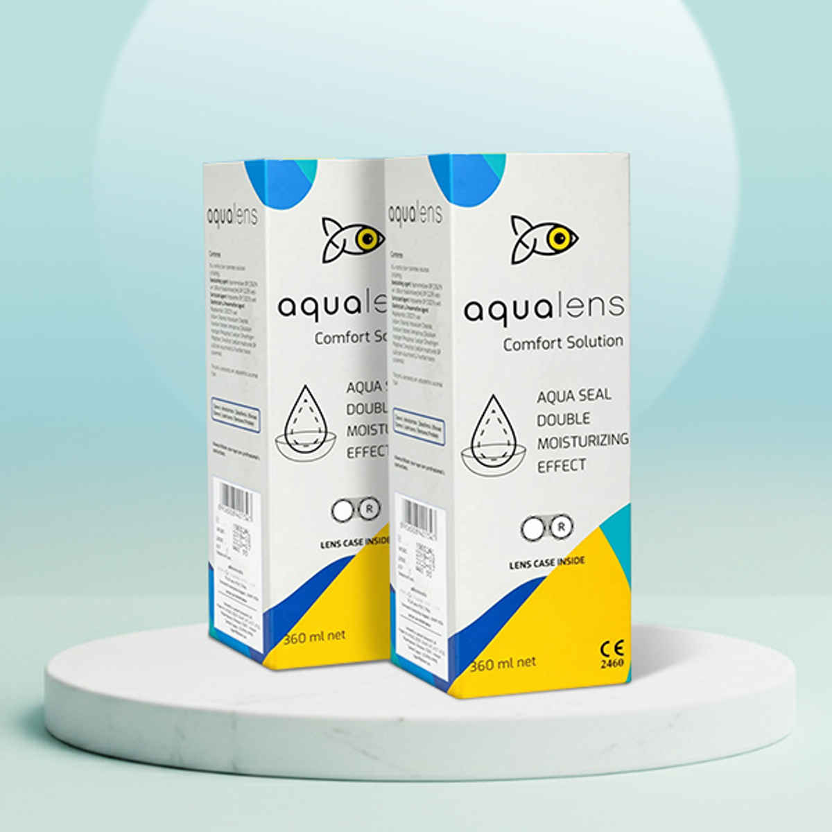 Aqualens Comfort Contact Lens Solution with Free Lens Cases