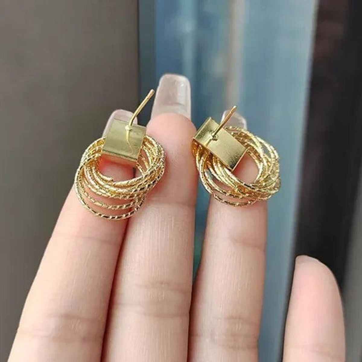Estailo Fashion Women's Jewellery Earrings Gold One Size | E0001416