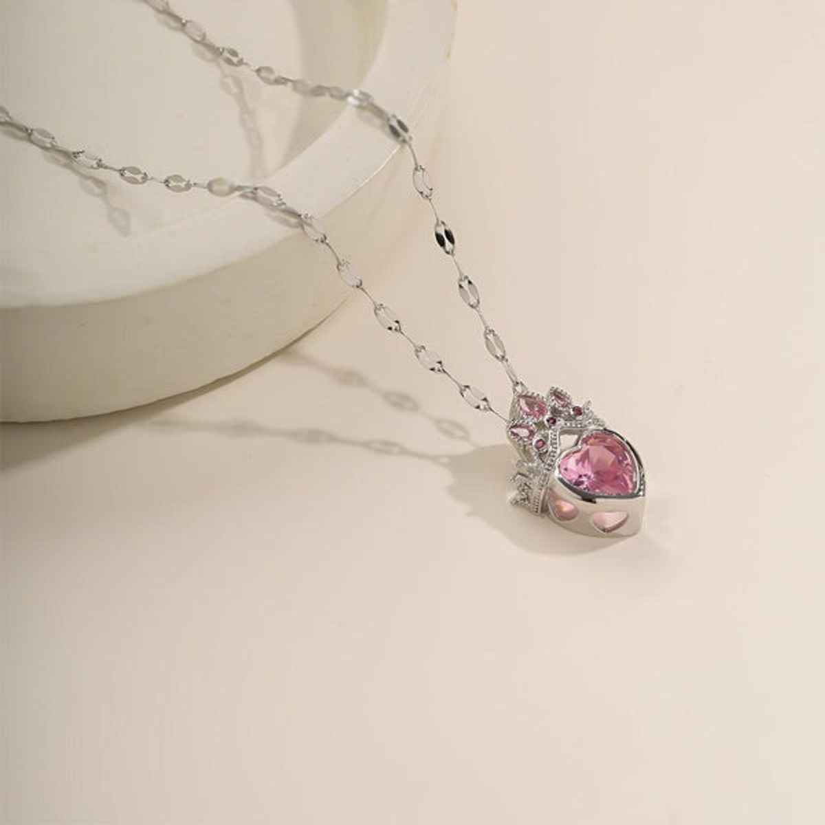 Estailo Fashion Women's Jewellery Necklace & Pendants Red Pink One Size | N0000467