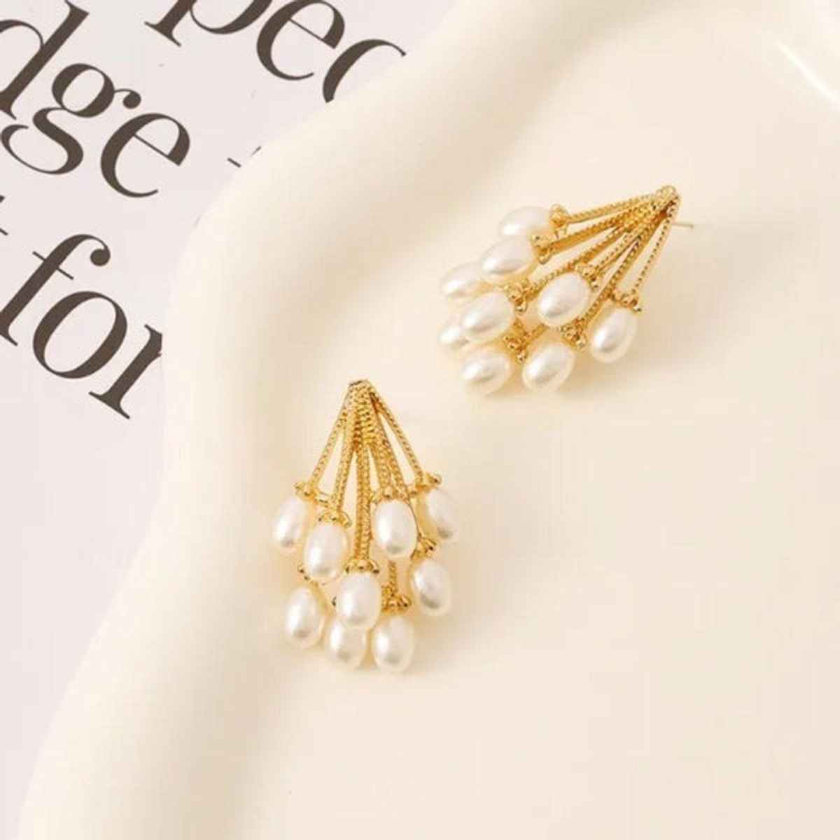 Estailo Fashion Women's Jewellery Earrings White gold One Size | E0001472