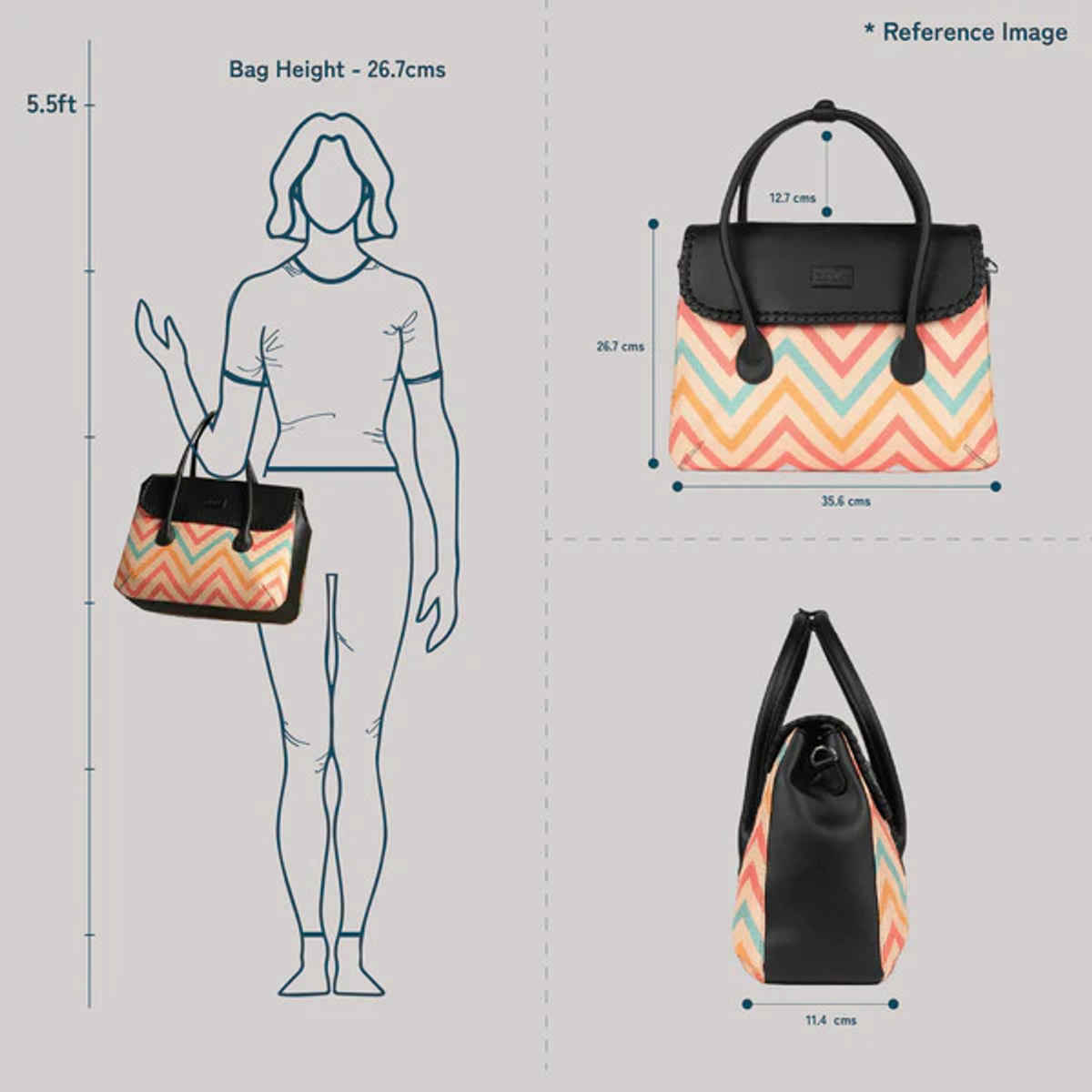 Zouk Women's Floral Vegan Leather 11.5 L Satchel | Multicolour - M