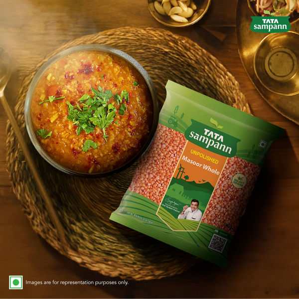Tata Sampann Unpolished Masoor - Whole 500 g Combo