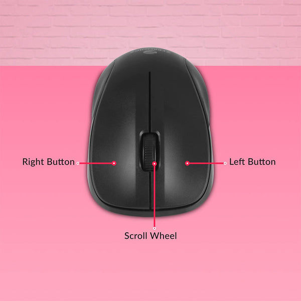 Zebronics Zeb-Companion 107 Wireless Keyboard And Mouse Combo With Nano Receiver (Black)