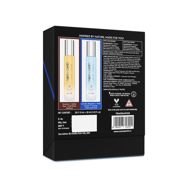 Mamaearth Set Of 2 Travel-Friendly Pack Premium & Long-Lasting Fragrances Eau De Parfum For Men
