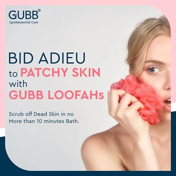 GUBB Luxe Sponge Round Loofah - Coral