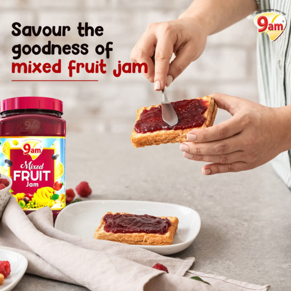 9:00 AM Mixed Fruit Jam | Bottle | Artificial Colour-free and Preservative-free | 1 kg