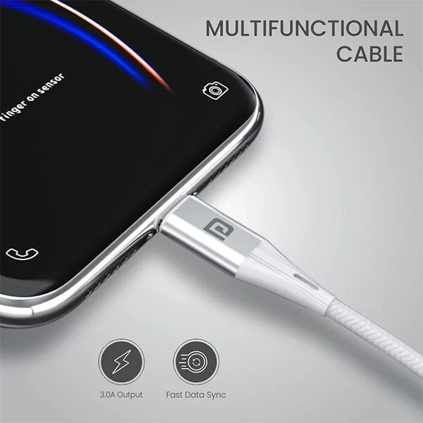 Portronics Konnect B+ Type A To 8 Pin Lightning Cable - 1 m