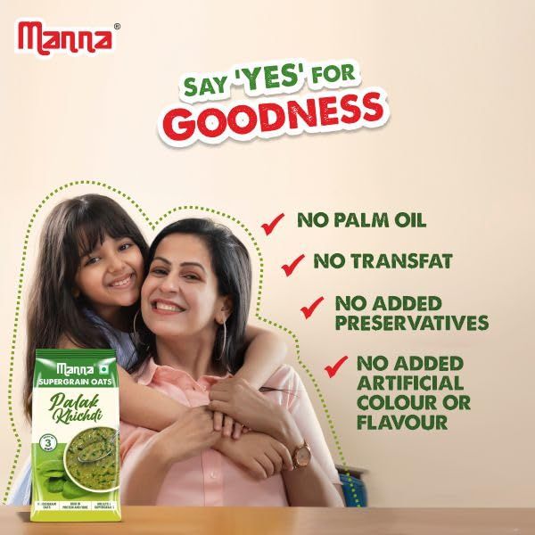 Manna Supergrains Oats - Palak Khichdi