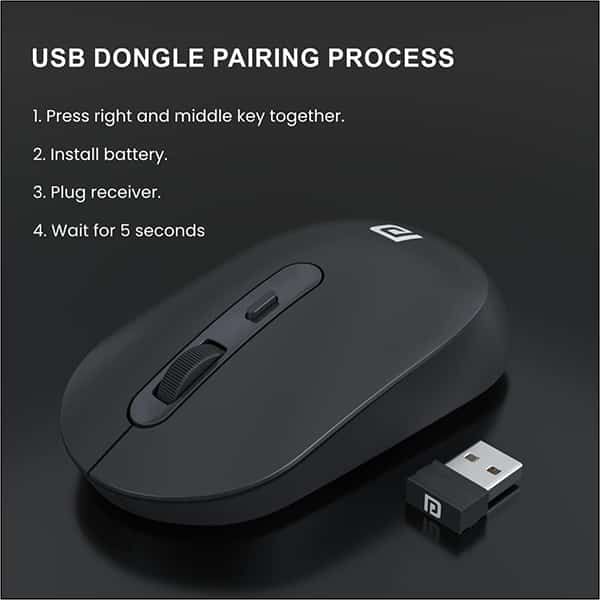 Portronics Toad 13 (POR1381) Wireless Mouse - Black