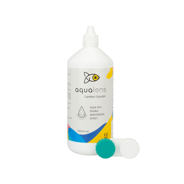 Aqualens Comfort Contact Lens Solution - 500 ml | Lens Cases Free