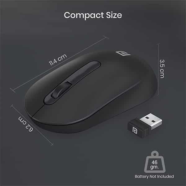 Portronics Toad 13 (POR1381) Wireless Mouse - Black