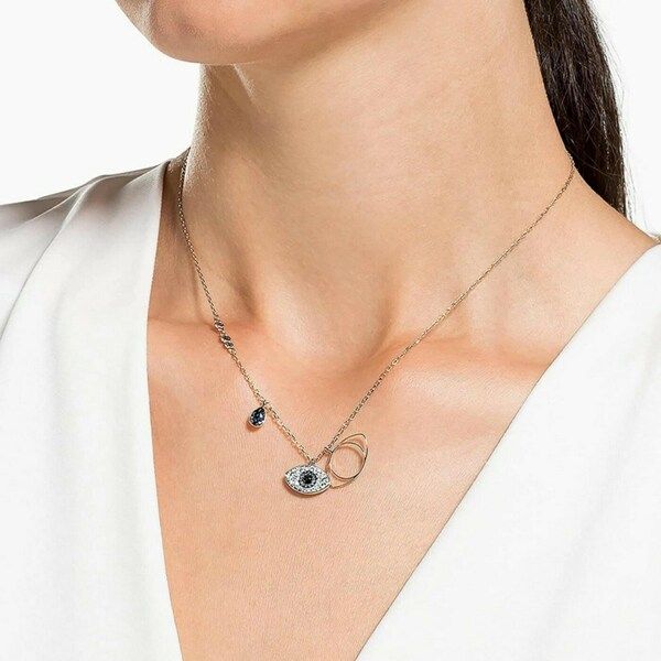Salty Fashion Sapphire Evil eye Necklace for Women