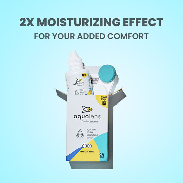Aqualens Comfort Contact Lens Solution - 60 ml | Lens Cases Free