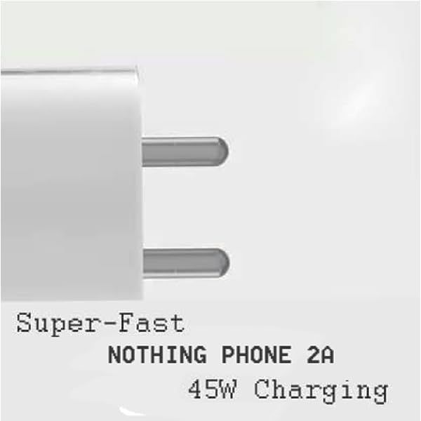 Sounce 45W Type-C Fast Charging Charger | PD 3.0 & PPS | For Nothing Phone 2-Phone 1 | White