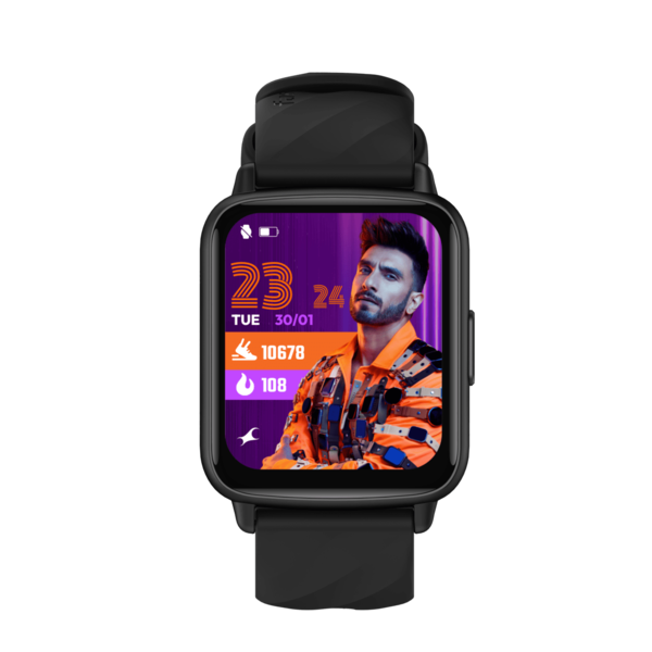 Fastrack Volt S1 1.8 inch UltraVU display, Bluetooth Calling, Smartwatch (Black)