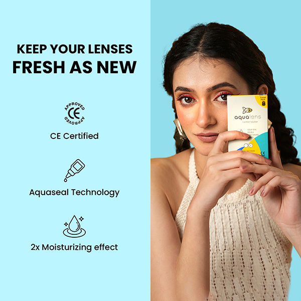 Aqualens Comfort Contact Lens Solution - 60 ml | Lens Cases Free