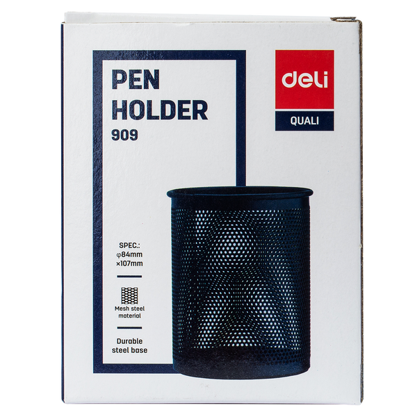 Deli W909 Mesh Pen Holder Black