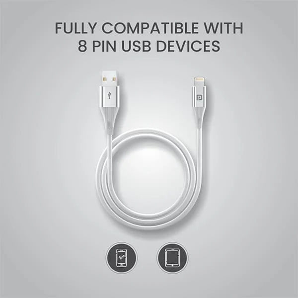 Portronics Konnect B+ Type A To 8 Pin Lightning Cable - 1 m
