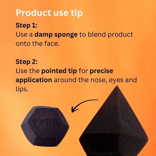 Type Beauty Inc Blender Sponge | For Primer-Foundation-Blush and Concealer | Multipurpose