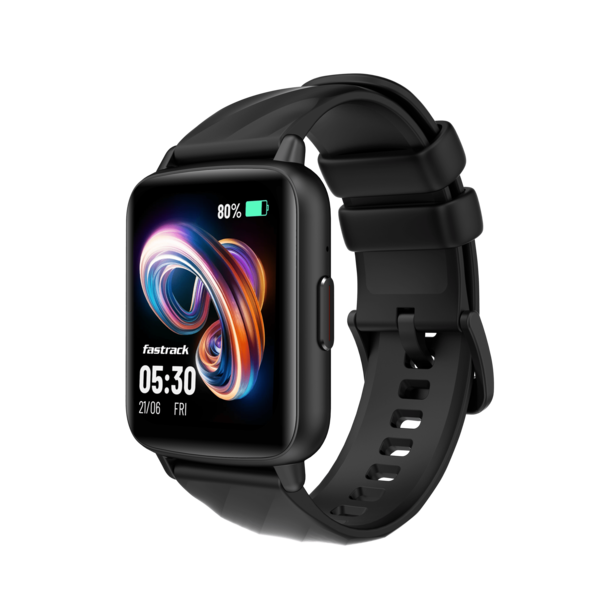 Fastrack Volt S1 1.8 inch UltraVU display, Bluetooth Calling, Smartwatch (Black)
