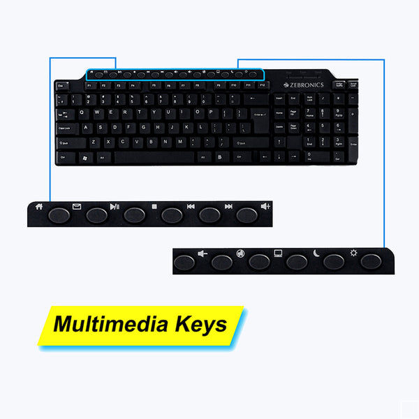 Zebronics Zeb-KM2100 Multimedia USB Keyboard