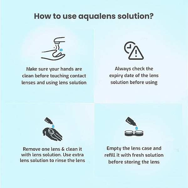 Aqualens Comfort Contact Lens Solution - 60 ml | Lens Cases Free