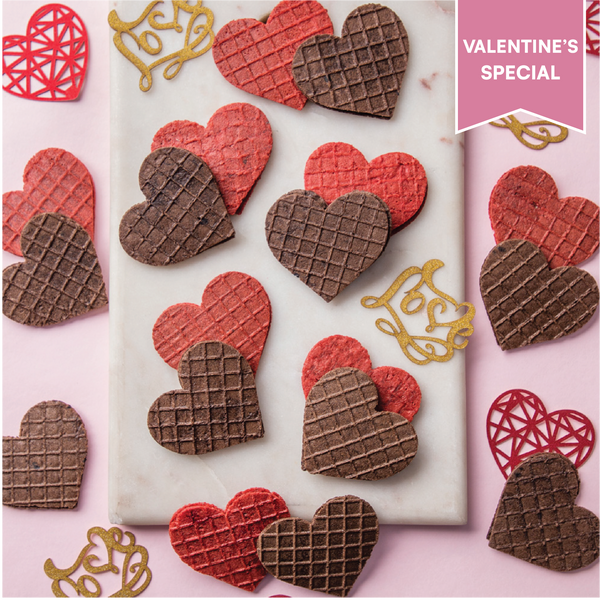 Nova Nova Valentine's Day Special Assorted Heart Shaped Waffle Cookies