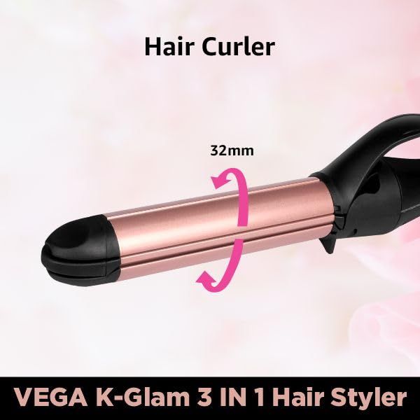 VEGA K Glam VHSCC 04 Hair Styler - 3 in 1 Hair Styler