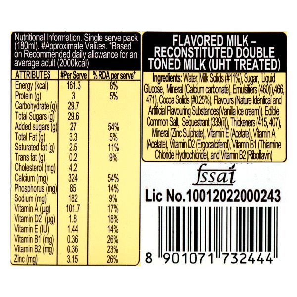 Hershey's Creme'n'Cookies Milkshake Tetrapack 180 ml Combo