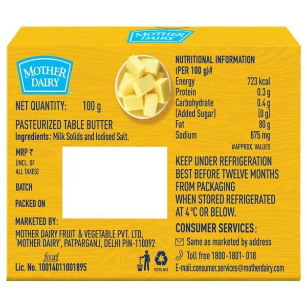 Mother Dairy Pasteurized Butter