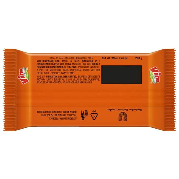 Vim Extra Anti Bac with Neem Dishwash Bar 250 g Combo