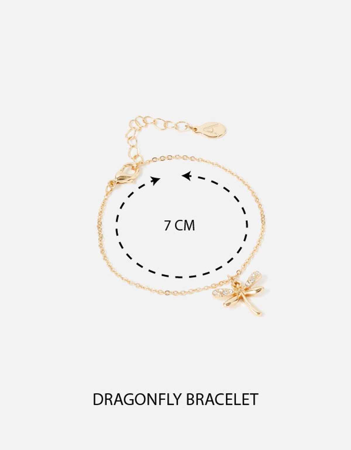 Accessorize London Women Gold Dragonfly Bracelet