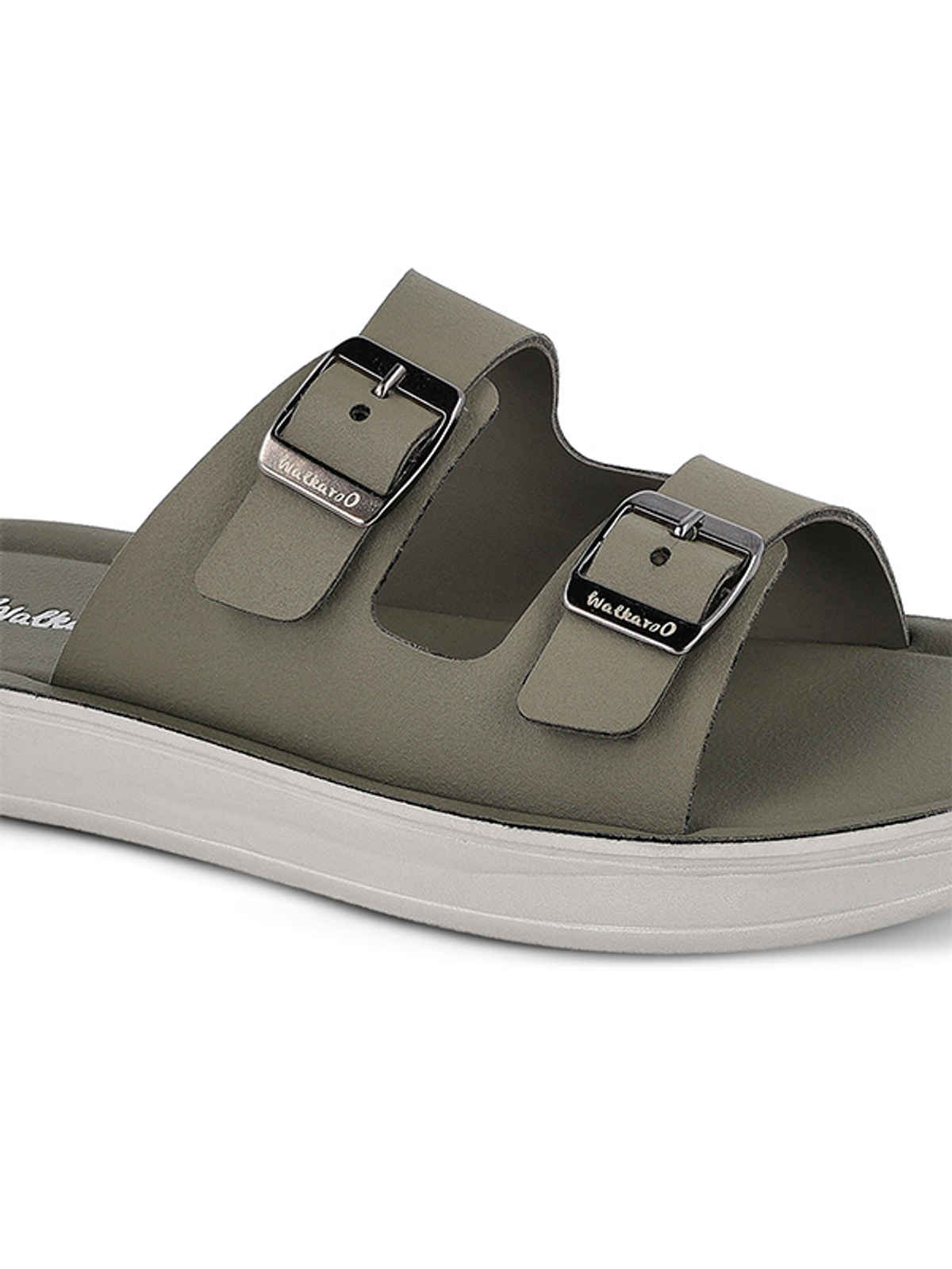 Walkaroo Women's Daily Wear Comfort Sandals - WL7554 Olive | UK5