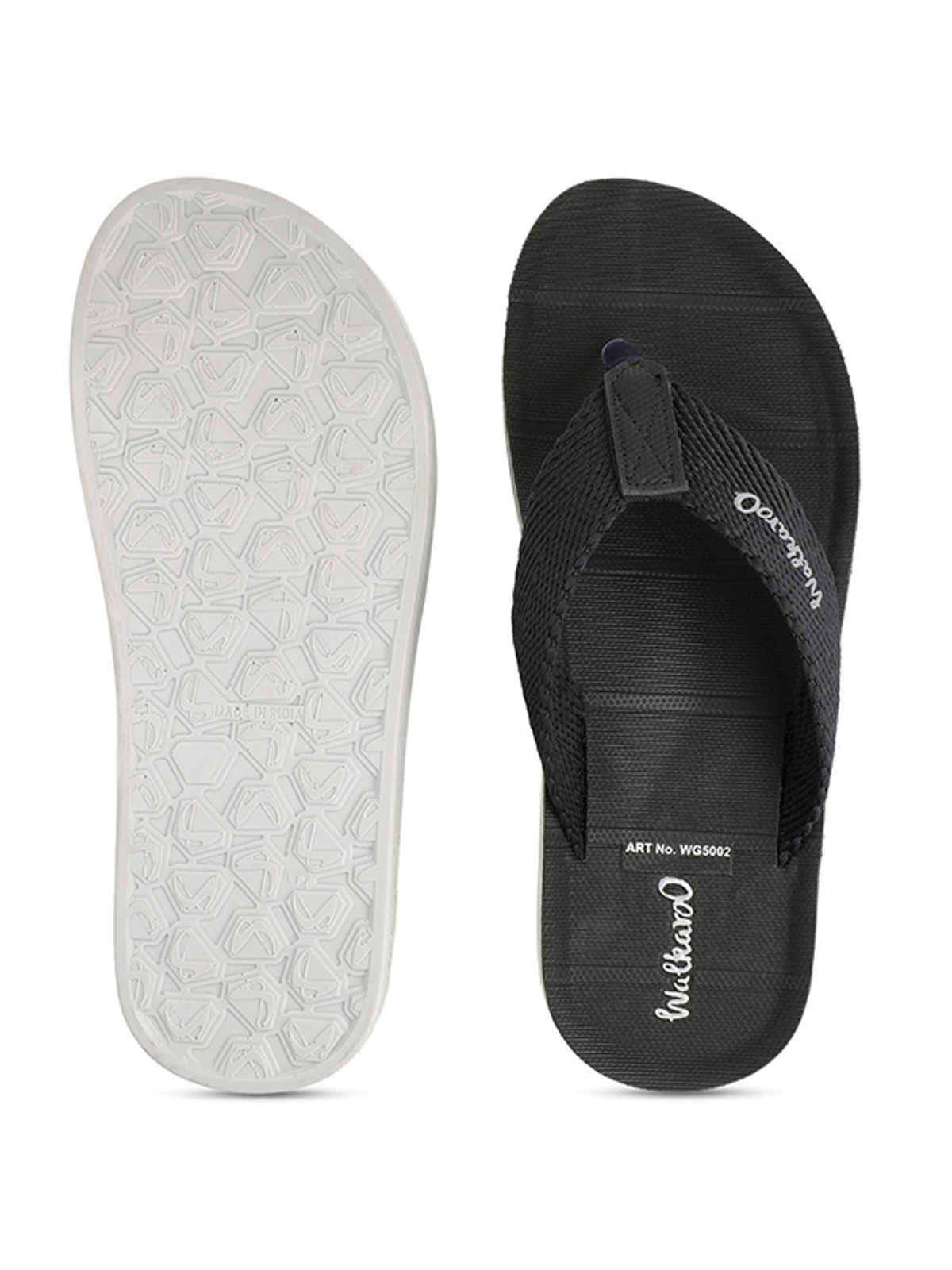 Walkaroo Men's Daily Wear Comfort Sandals - WG5002 Black | UK9