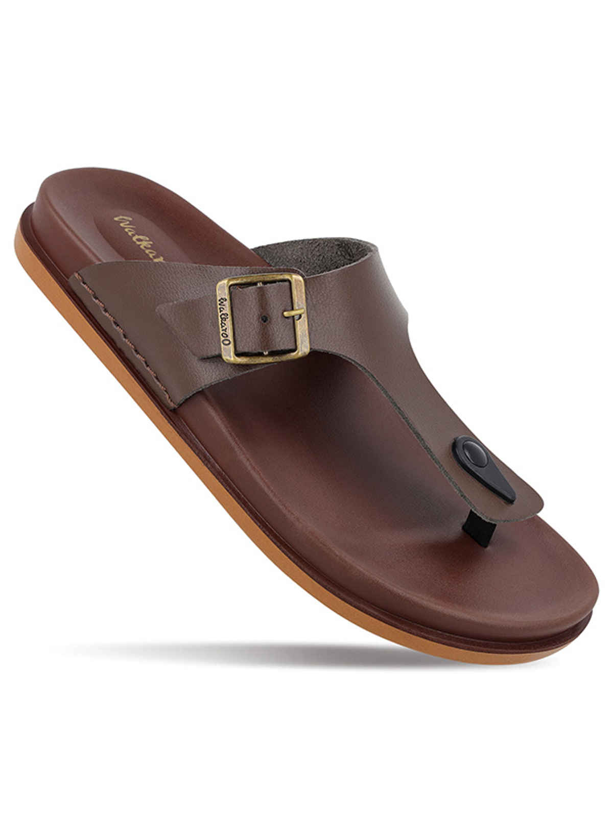 Walkaroo Men's Daily Wear Comfort Sandals - WE1356 Brown UK6