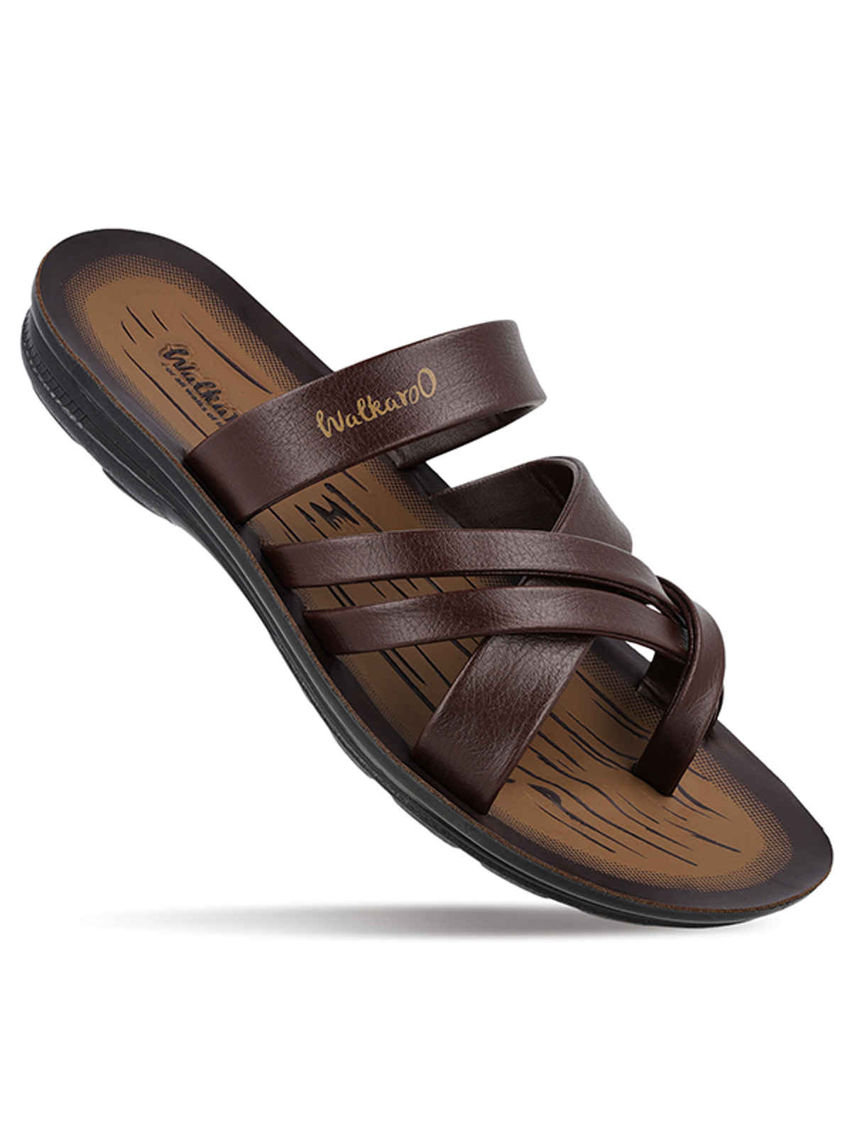 Walkaroo Men's Daily Wear Comfort Sandals - W5687 Special Brown | UK12