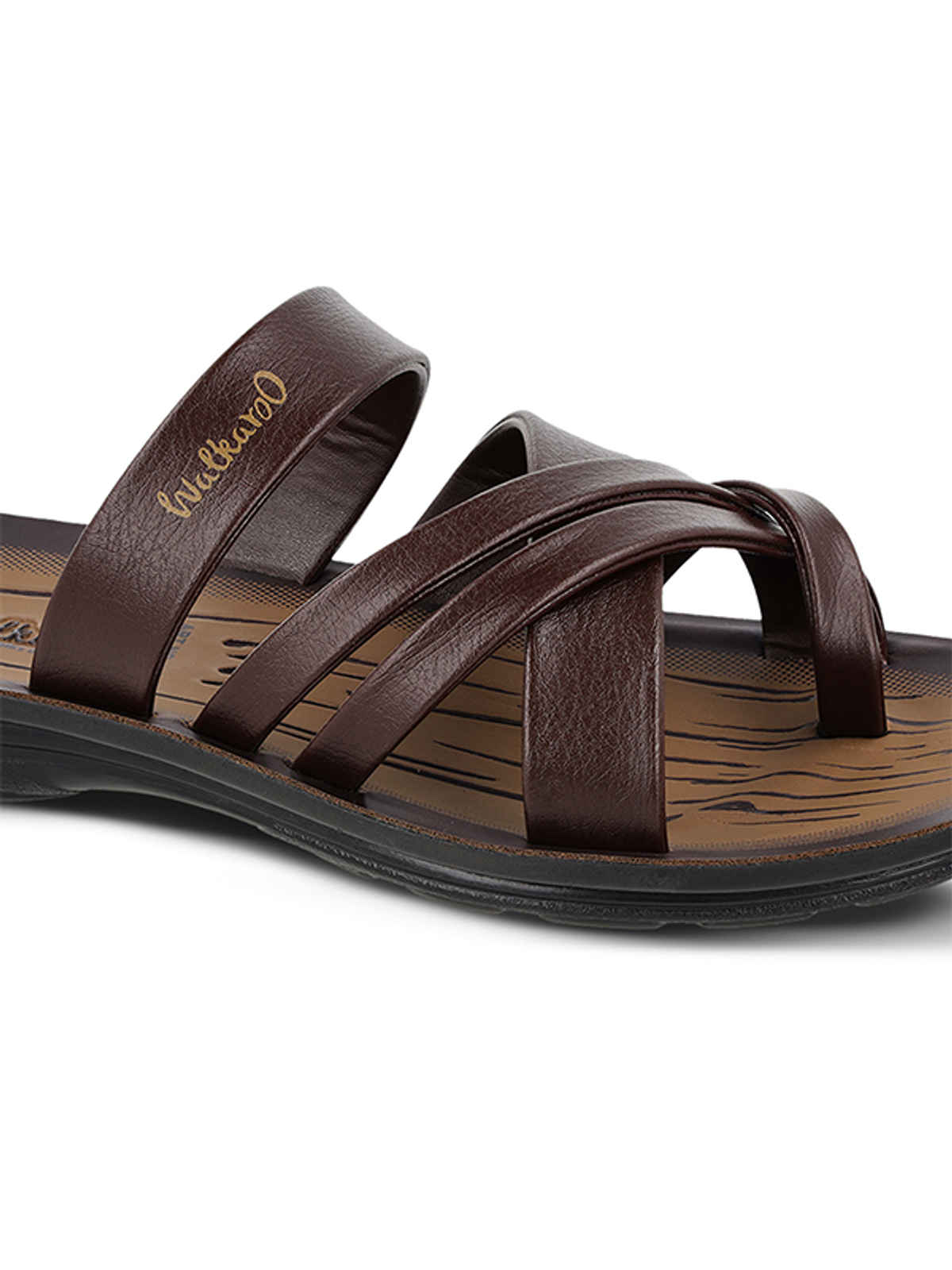 Walkaroo Men's Daily Wear Comfort Sandals - W5687 Special Brown | UK12