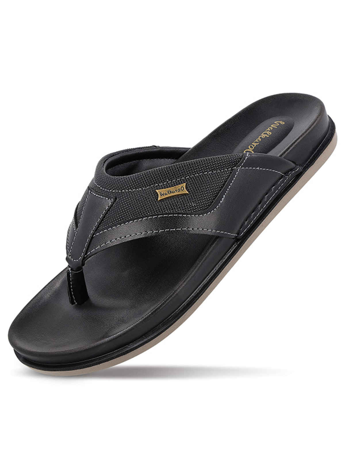 Walkaroo Men's Daily Wear Comfort Sandals - WE1020 Black UK10