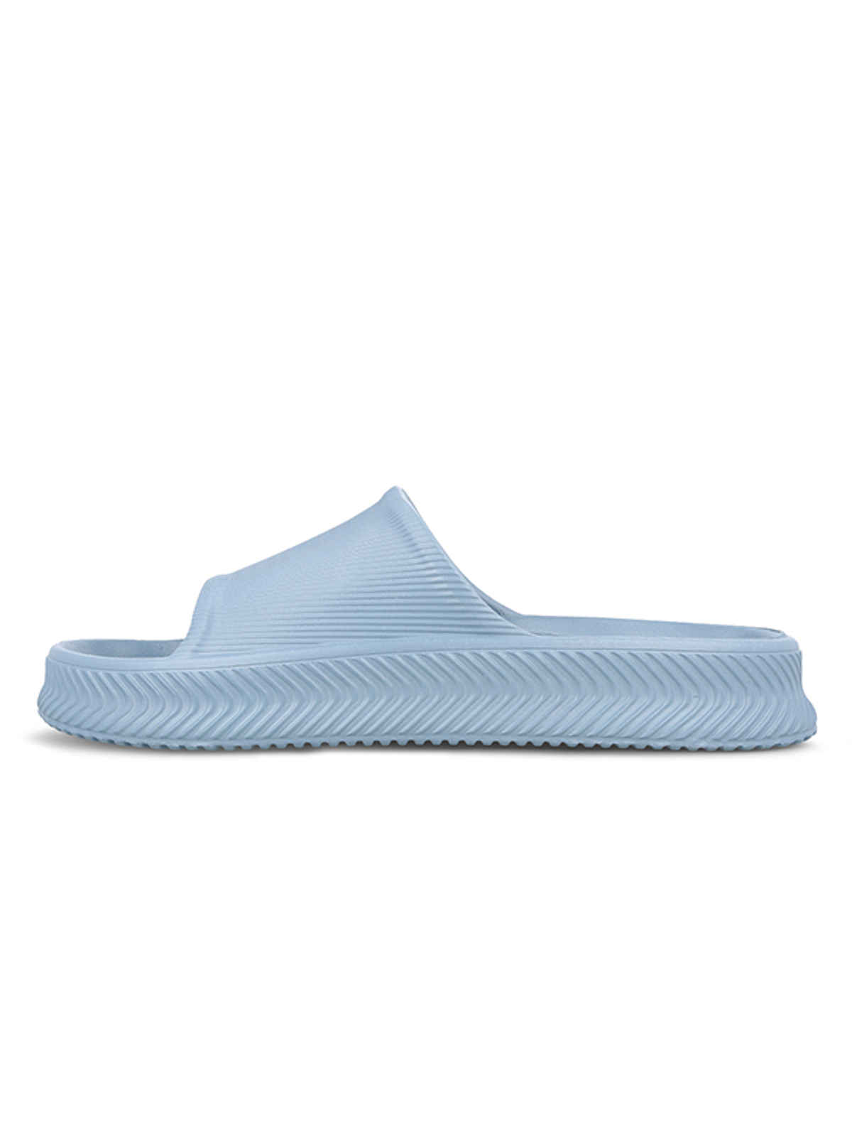 Walkaroo Men's Flip-Flop Sliders - WC8737 Aqua Blue UK6
