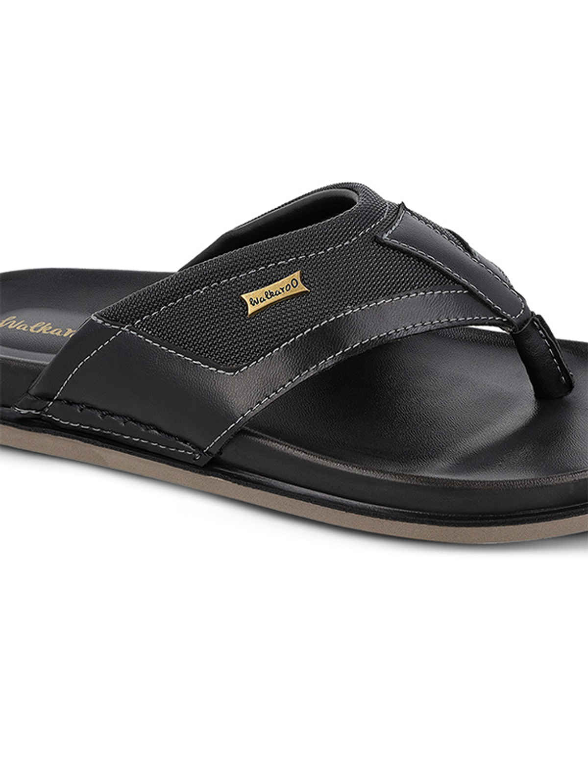 Walkaroo Men's Daily Wear Comfort Sandals - WE1020 Black UK10