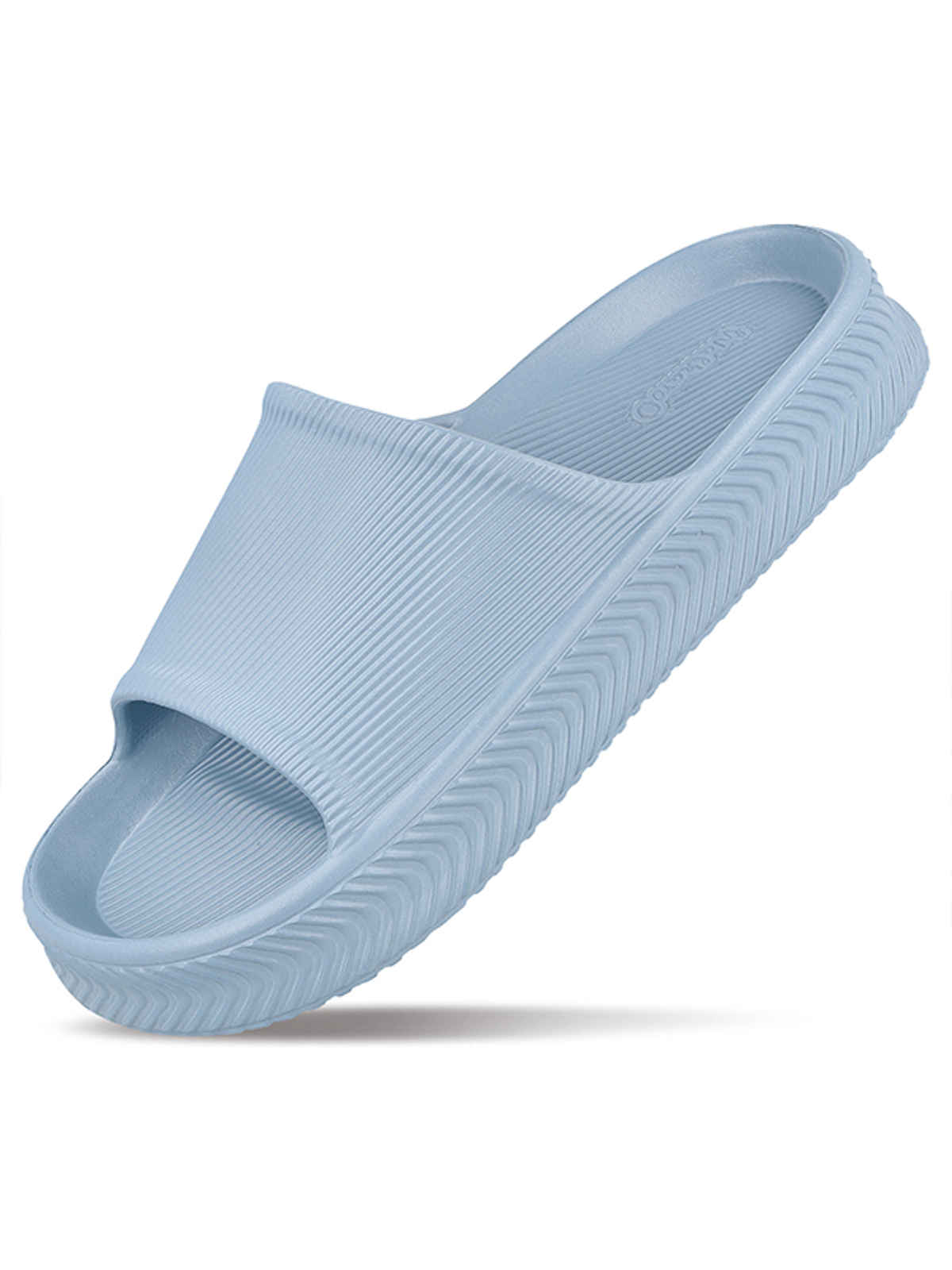 Walkaroo Men's Flip-Flop Sliders - WC8737 Aqua Blue UK6