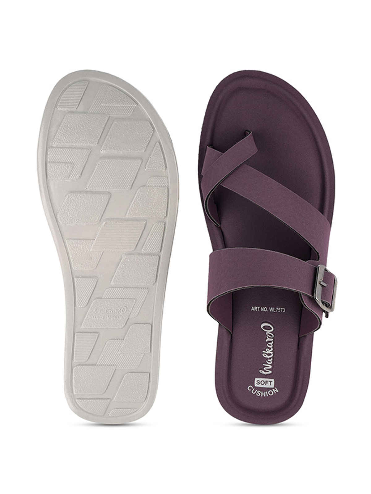 Walkaroo Women's Daily Wear Comfort Sandals - WL7554 Purple | UK6