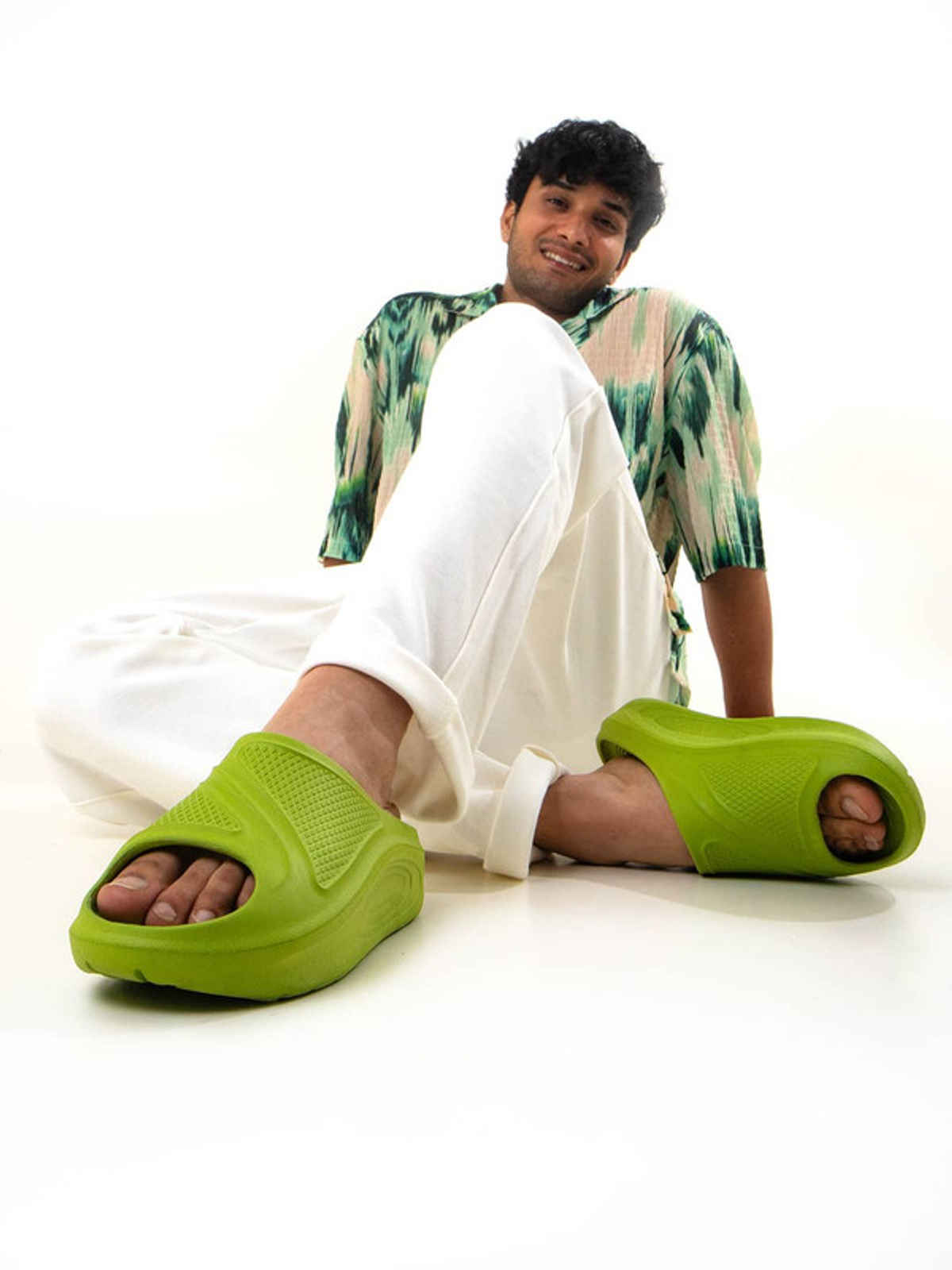 Bacca Bucci Men's Floats | Ultra Lightweight EVA Slides | Green - UK 9