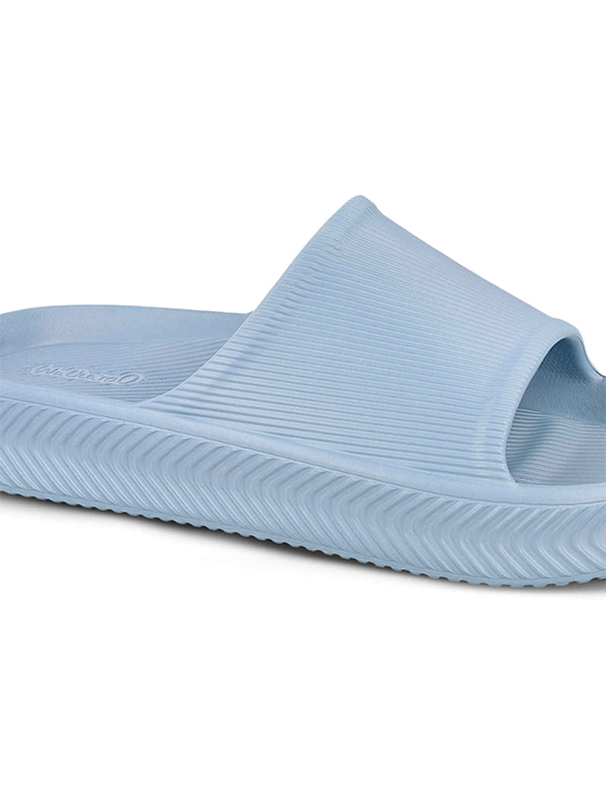 Walkaroo Men's Flip-Flop Sliders - WC8737 Aqua Blue UK6