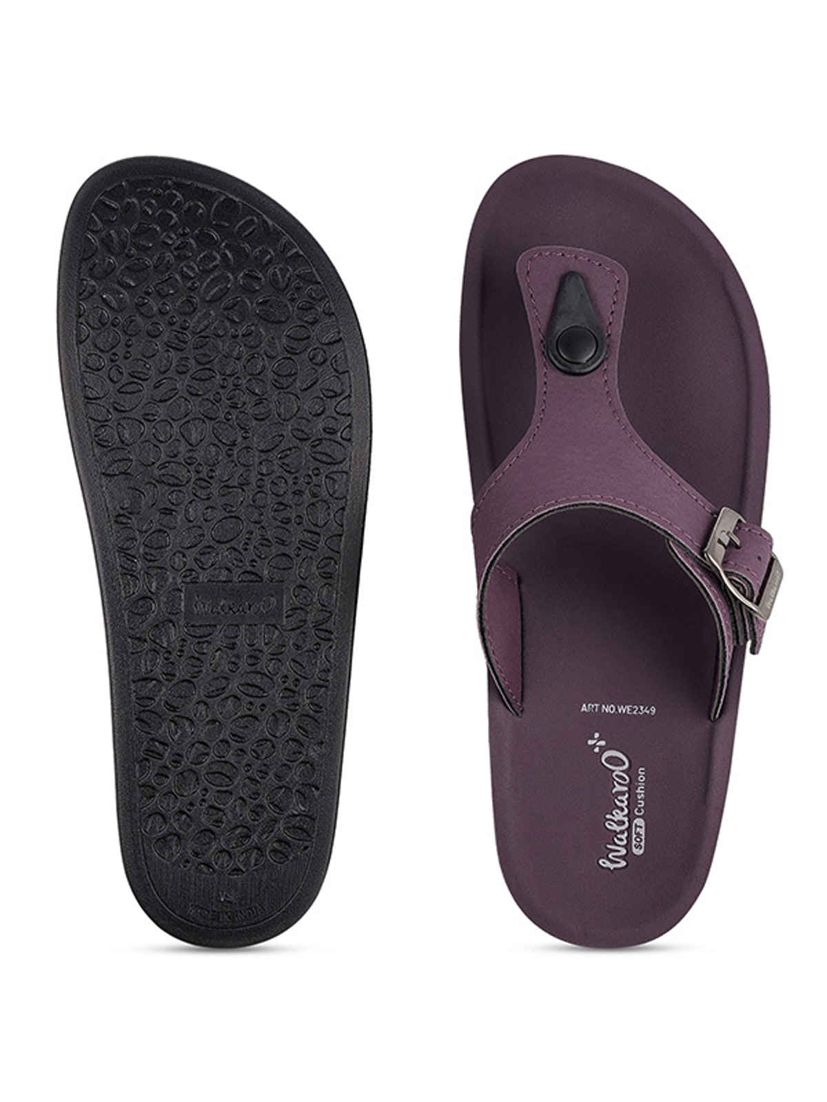 Walkaroo Women's Daily Wear Sandals - WE2349 Purple UK5